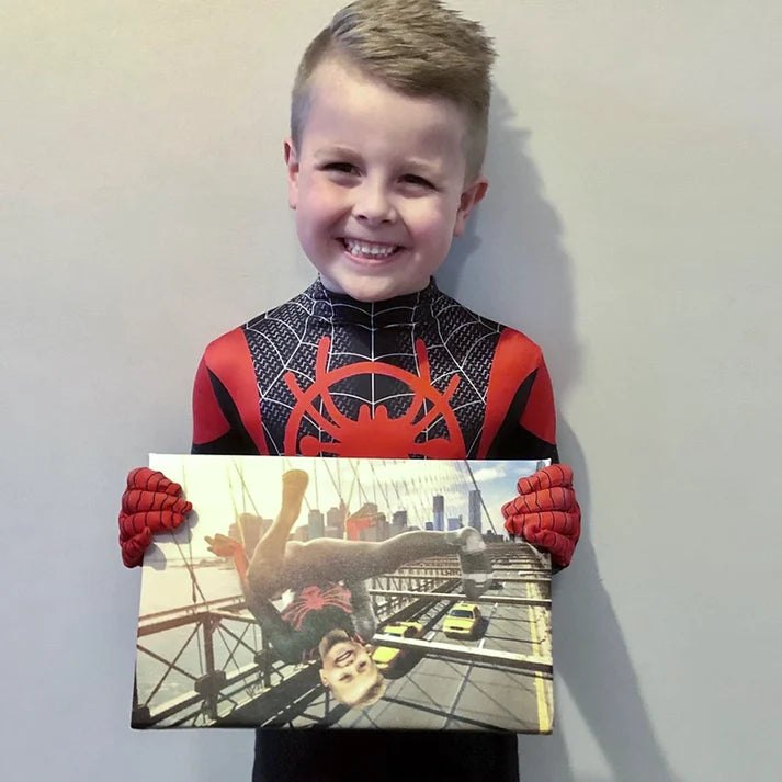 Spiderman Gifts for Kids Portrait Happy Kid
