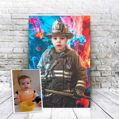 The Firefighter - Custom Portrait - Fabulous Portrait