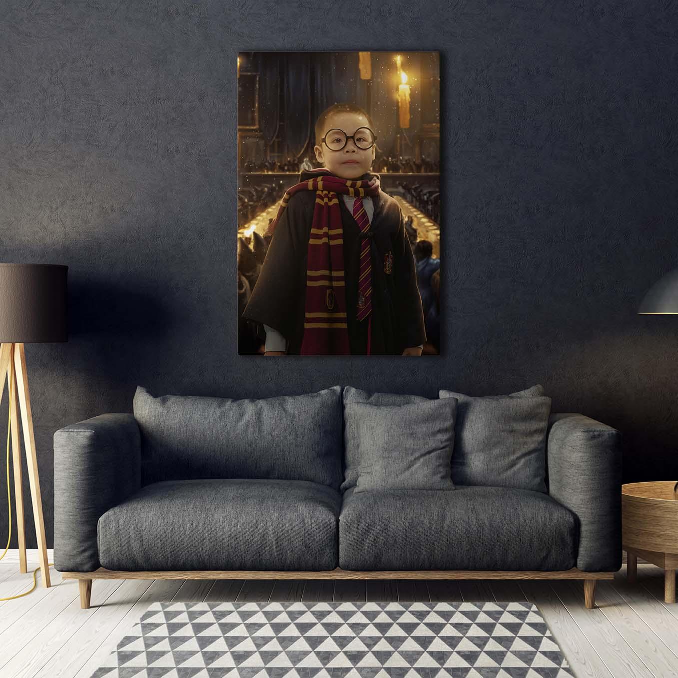 Example of The Wizard portrait in a living room