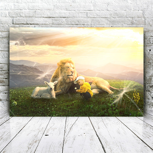 Lion and Lamb - Custom Portrait