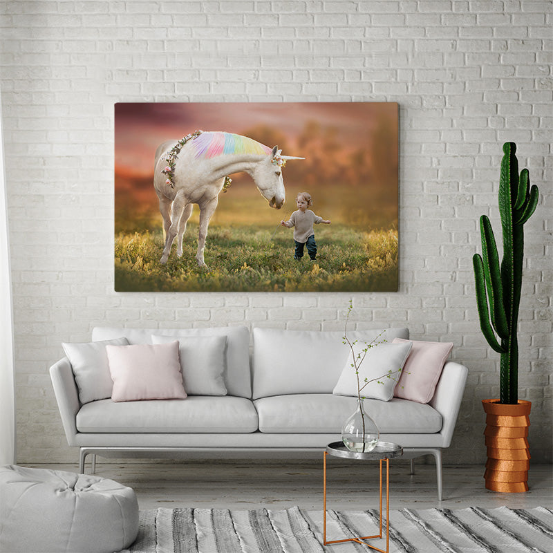 Example of Magical Unicorn portrait hanging on the wall
