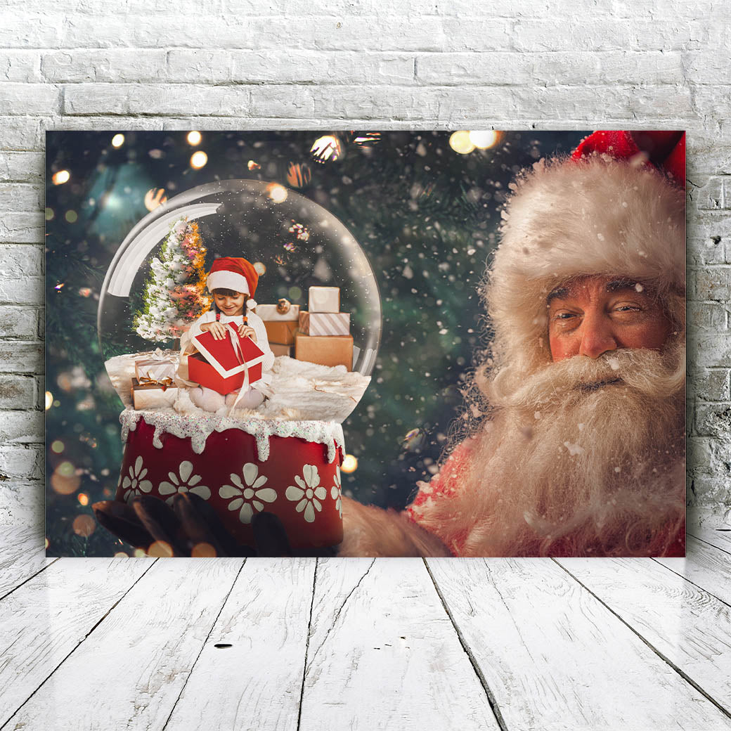 Santa's Snow Globe - Custom Portrait