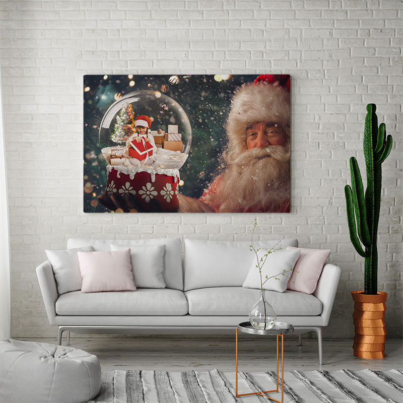 Christmas Portrait hanging on wall