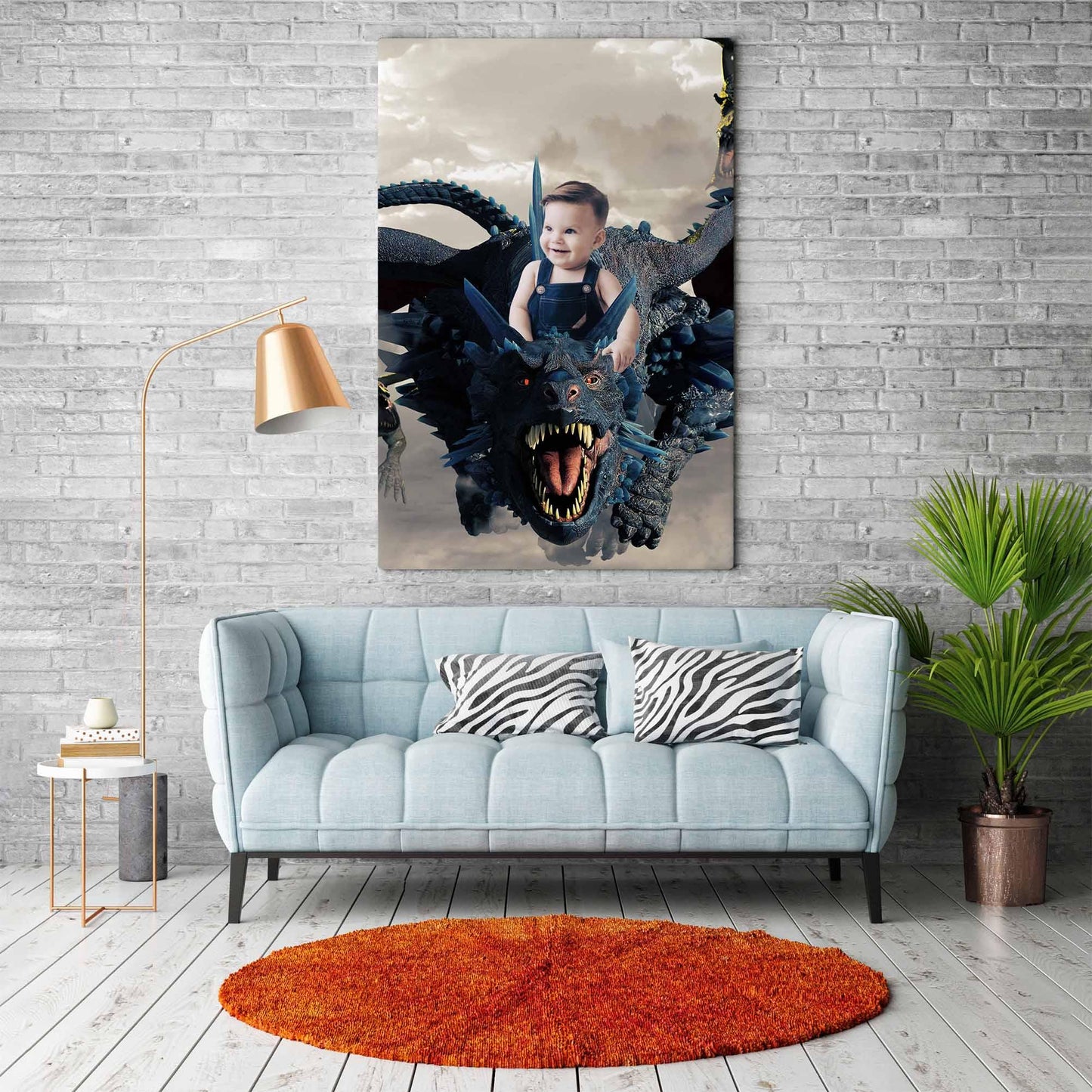 Example of Flying Dragon portrait in living room