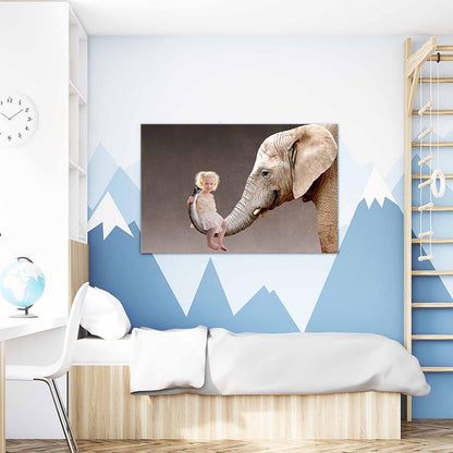 Example of Elephant Trunk portrait hanging in room